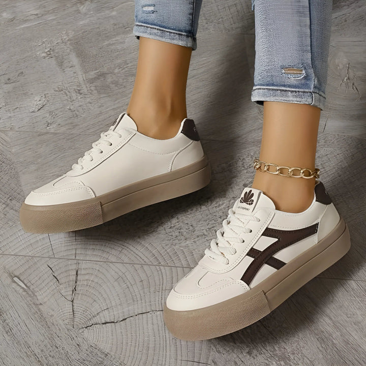Damen Schnürleder Turnschuhe