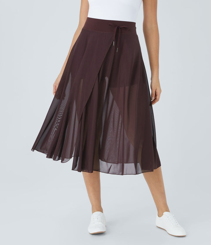 Damen Chiffonrock Mit Hohem Bund