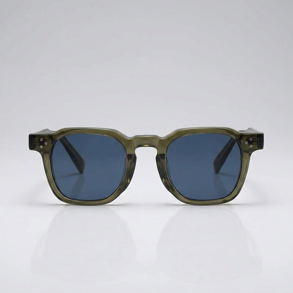 Unisex Quadratische Rahmen Sonnenbrille – Stilvolle UV Schutz Brille