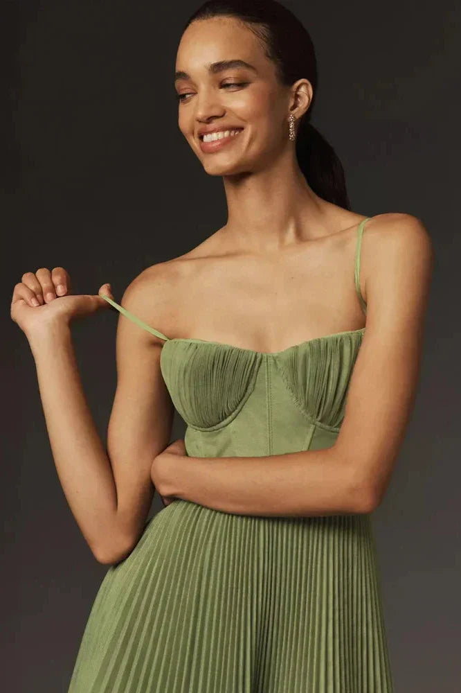 Megan | Plissiertes Tüll-Midikleid
