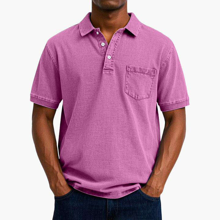 Herren Kurzarm Baumwoll Polo