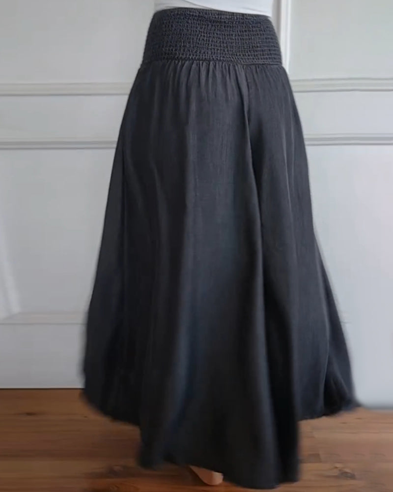 Damen Hochgeschnittene Weite Hosen
