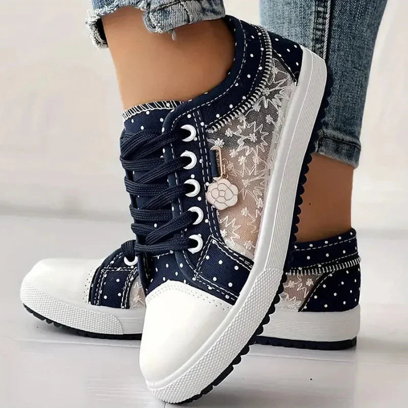 Damen Mesh Schnürsneaker