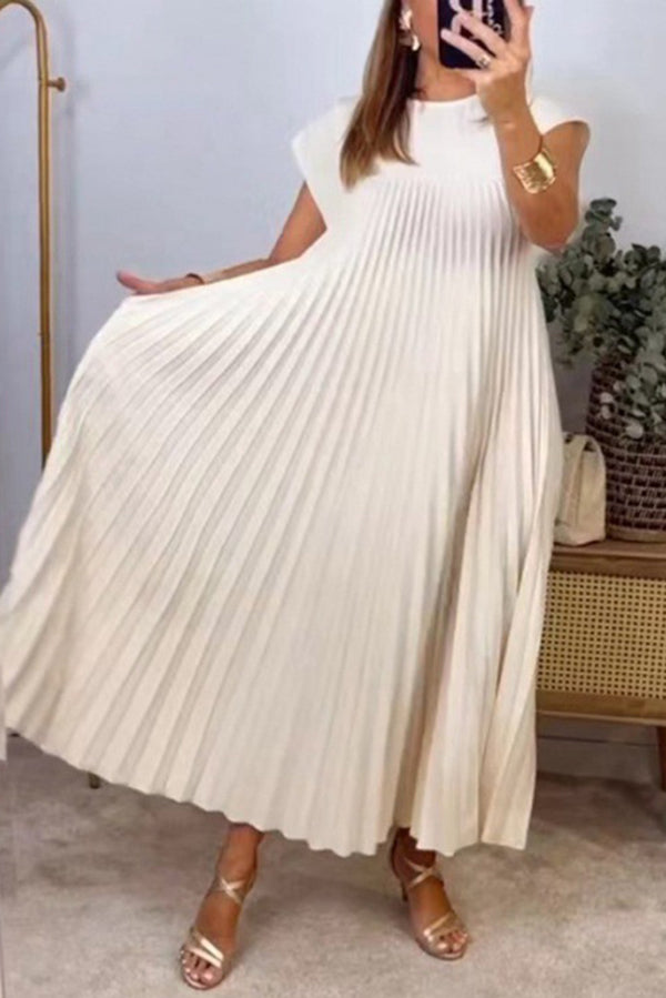 Damen Plissiertes Maxikleid