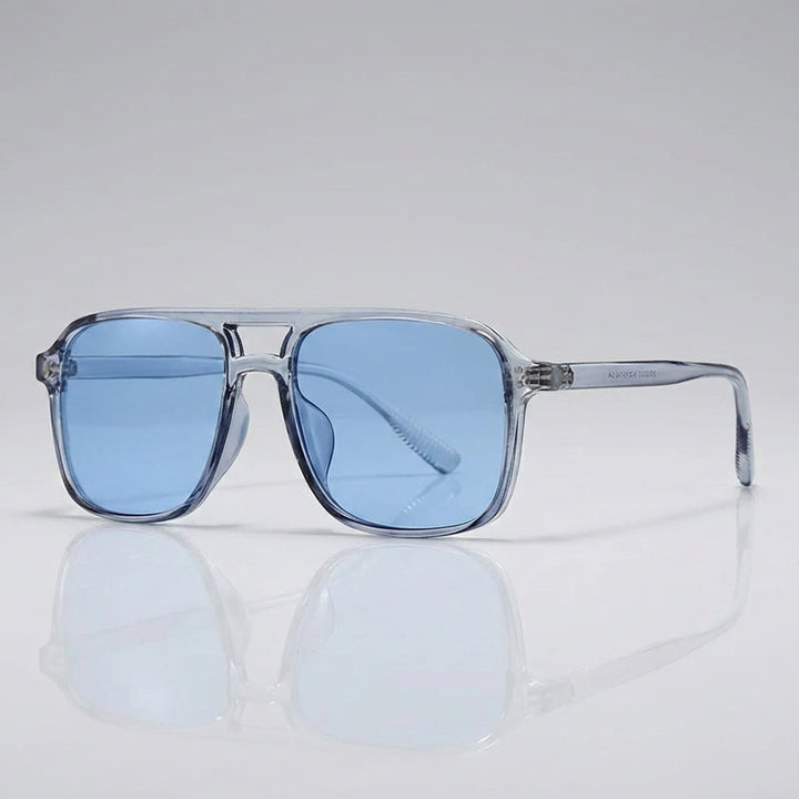 Übergroße Retro Quadratische Aviator Sonnenbrille – Schicke UV-Schutz Brille