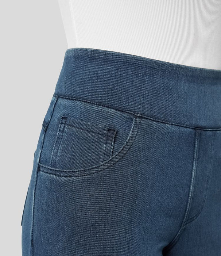 Damenhose mit hoher Taille und weitem Bein