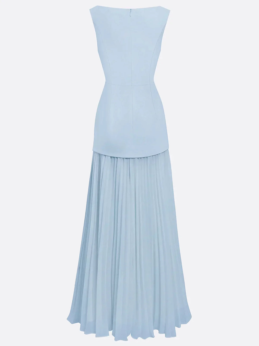 Ärmelloses Maxikleid für Damen mit fließenden Falten – Elegantes Brautjungfernkleid