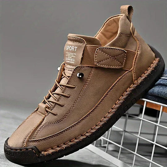 Damen-Sneaker aus Leder mit Schnürung – Bequeme und stützende Laufschuhe