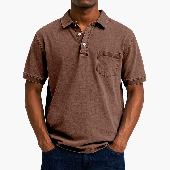 Herren Kurzarm Baumwoll Polo