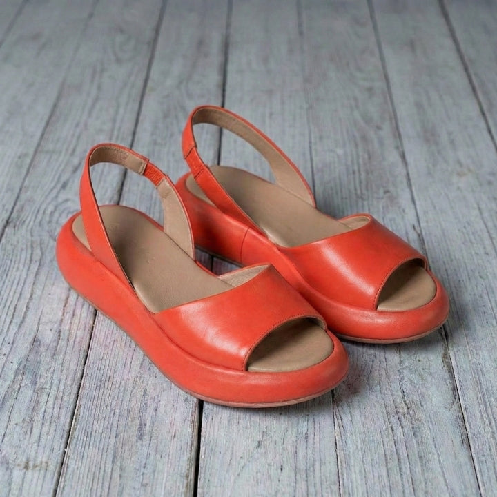 Bequeme Damen-Sandalen mit offener Zehenpartie – Sommer-Pantoletten aus Kunstleder