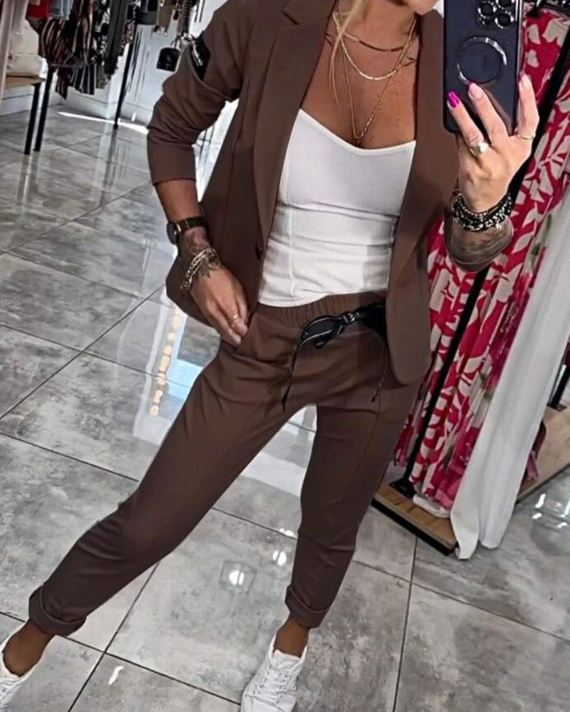 Damen Jacke Und Hosen Set