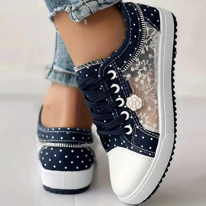 Damen Mesh Schnürsneaker