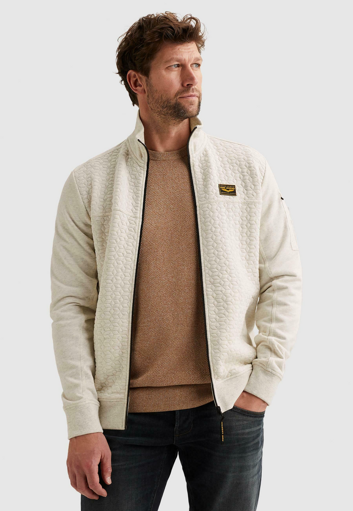 Herren-Rollkragen-Strickjacke mit Reißverschluss – Pullover mit Seitentaschen