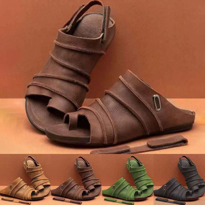 Damen Orthopädische Leder Sandalen Zur Fußkorrektur