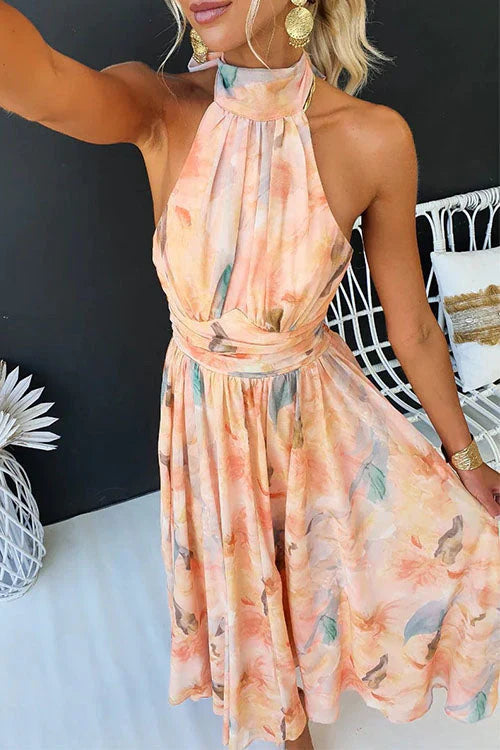 Ärmelloses Maxikleid mit Nackenbindung: Eleganz für besondere Anlässe 3
