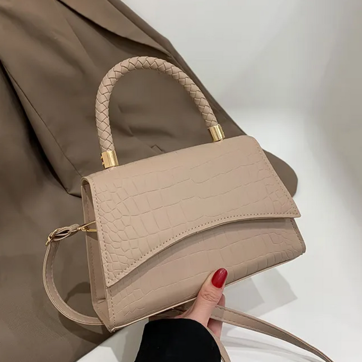 Damen Leder Crossbody Midi Tasche – Elegante Alltags Schultertasche