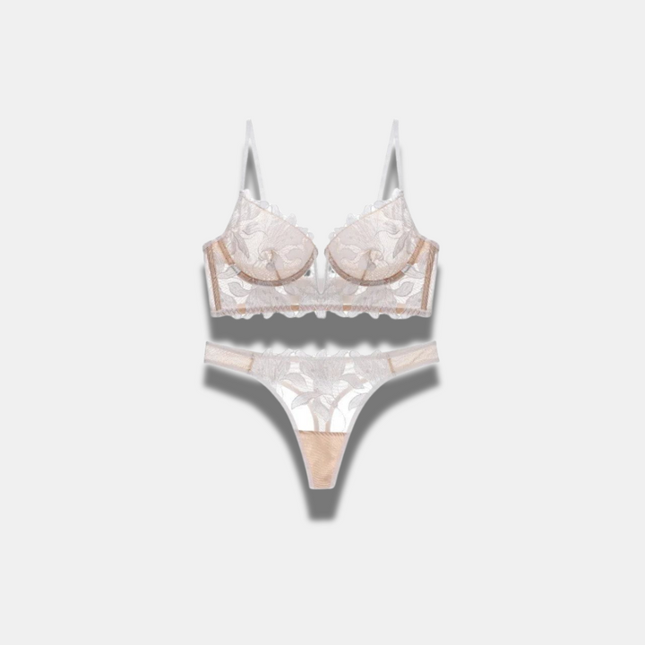 Damen Veredeltes Luxuriöses Französisches Spitzen Dessous Set