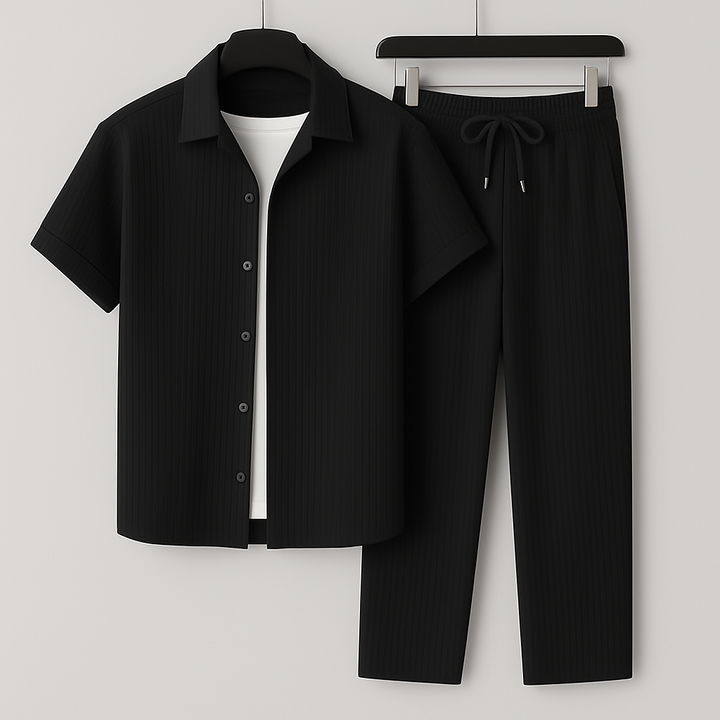 Herren Leinen Zweiteiler Set