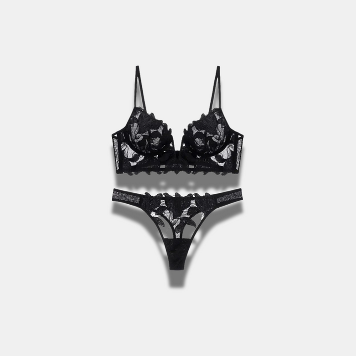 Damen Veredeltes Luxuriöses Französisches Spitzen Dessous Set