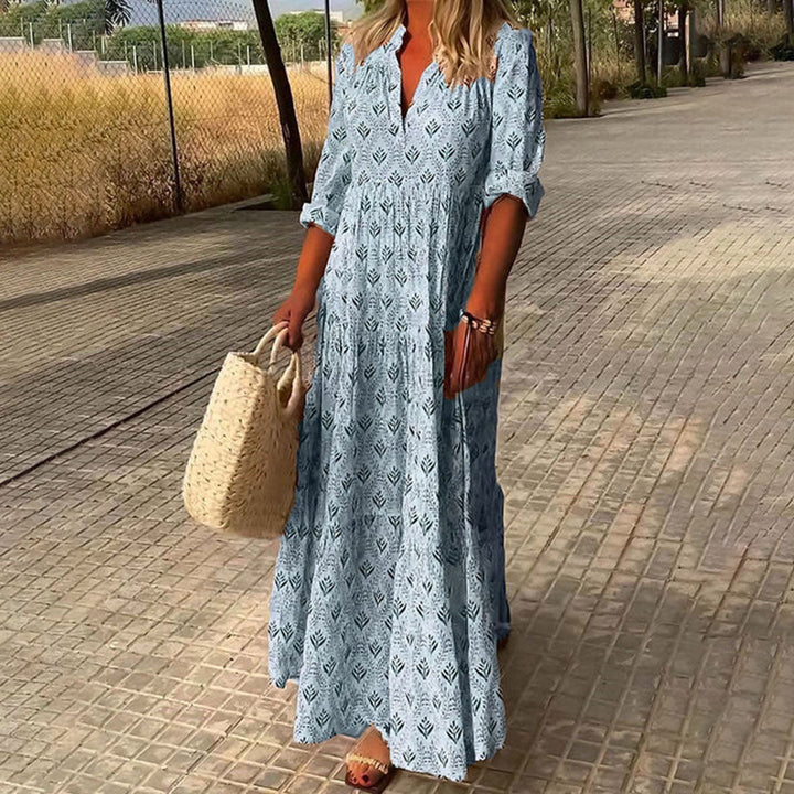Damen Fließendes Weiches Maxi Boho Kleid