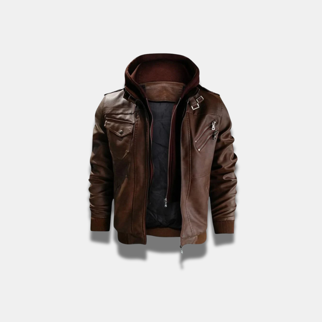 Mannen Premium Modern Eco Leren Jas