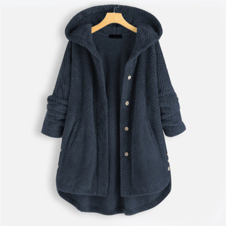 Button Down Jacke mit Kapuze für Damen – Stilvolle Jacke für Kühle Tage 0