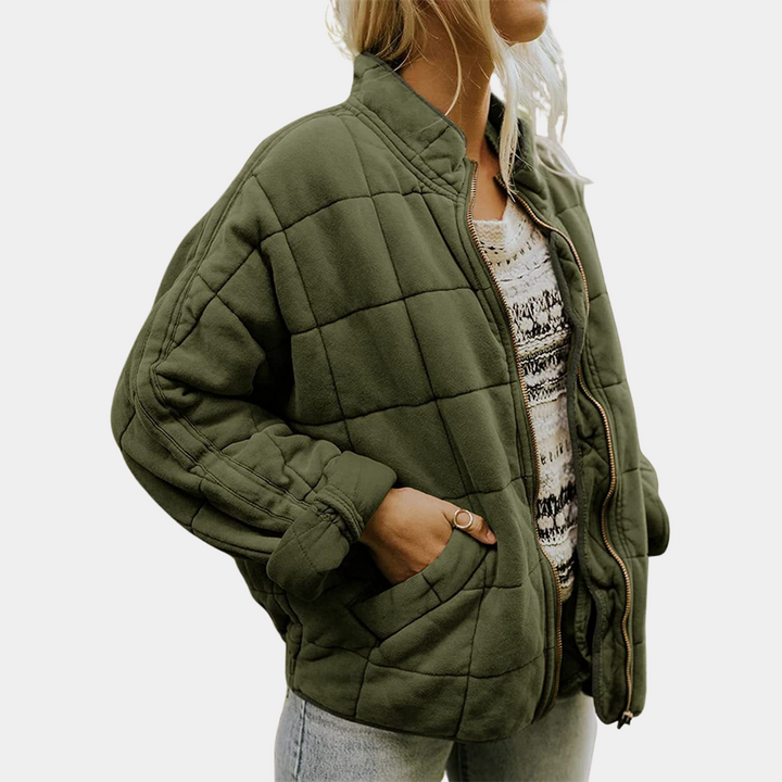 Damen Pufferjacke Mit Reißverschluss