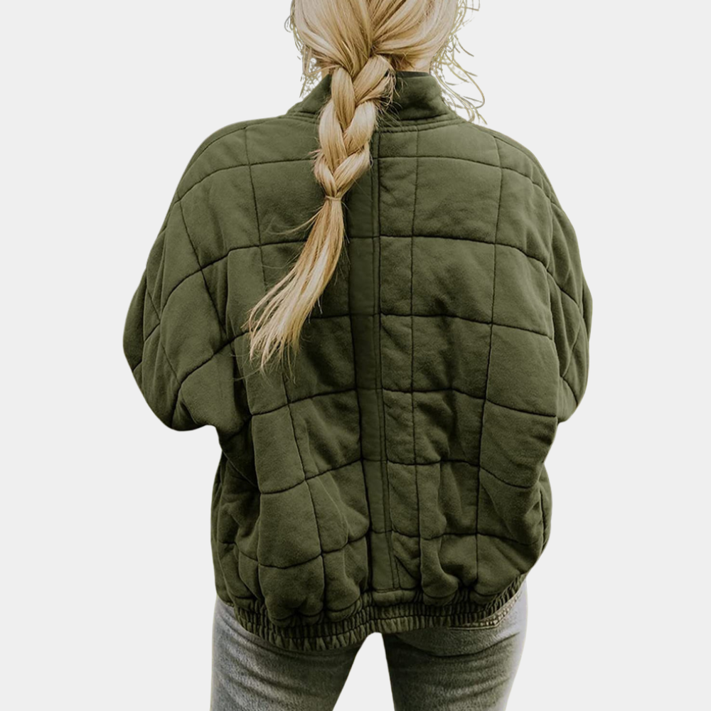 Damen Pufferjacke Mit Reißverschluss