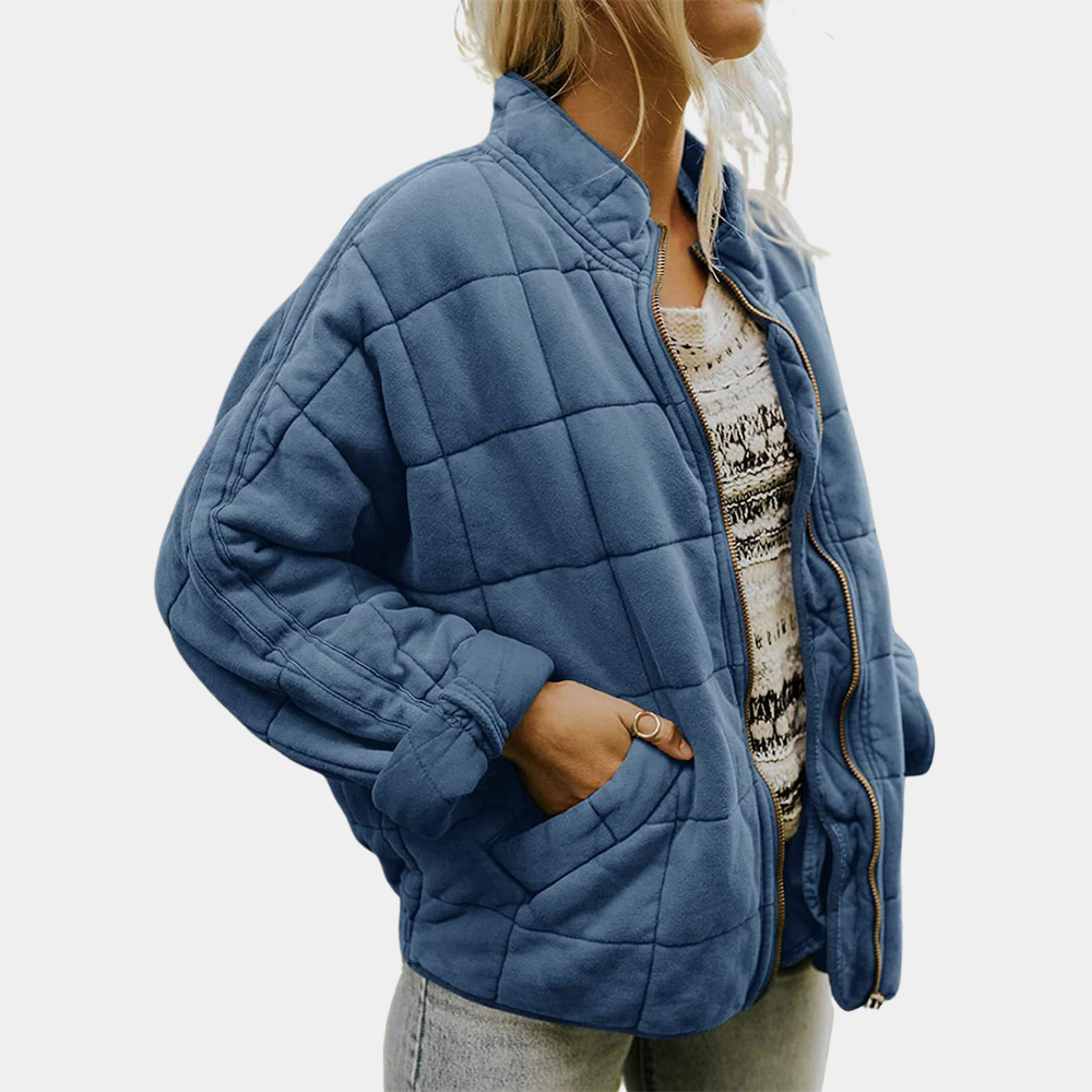 Damen Pufferjacke Mit Reißverschluss