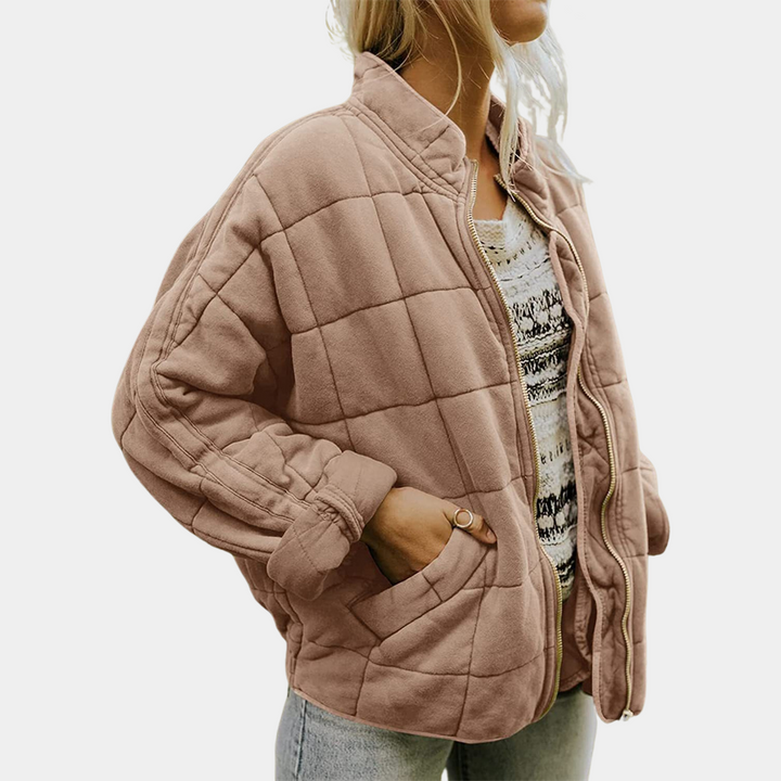 Damen Pufferjacke Mit Reißverschluss