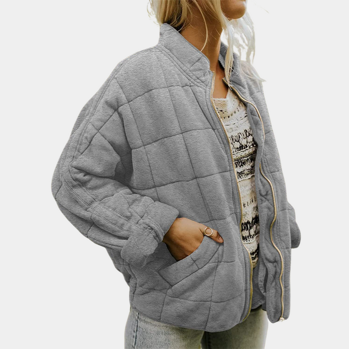 Damen Pufferjacke Mit Reißverschluss