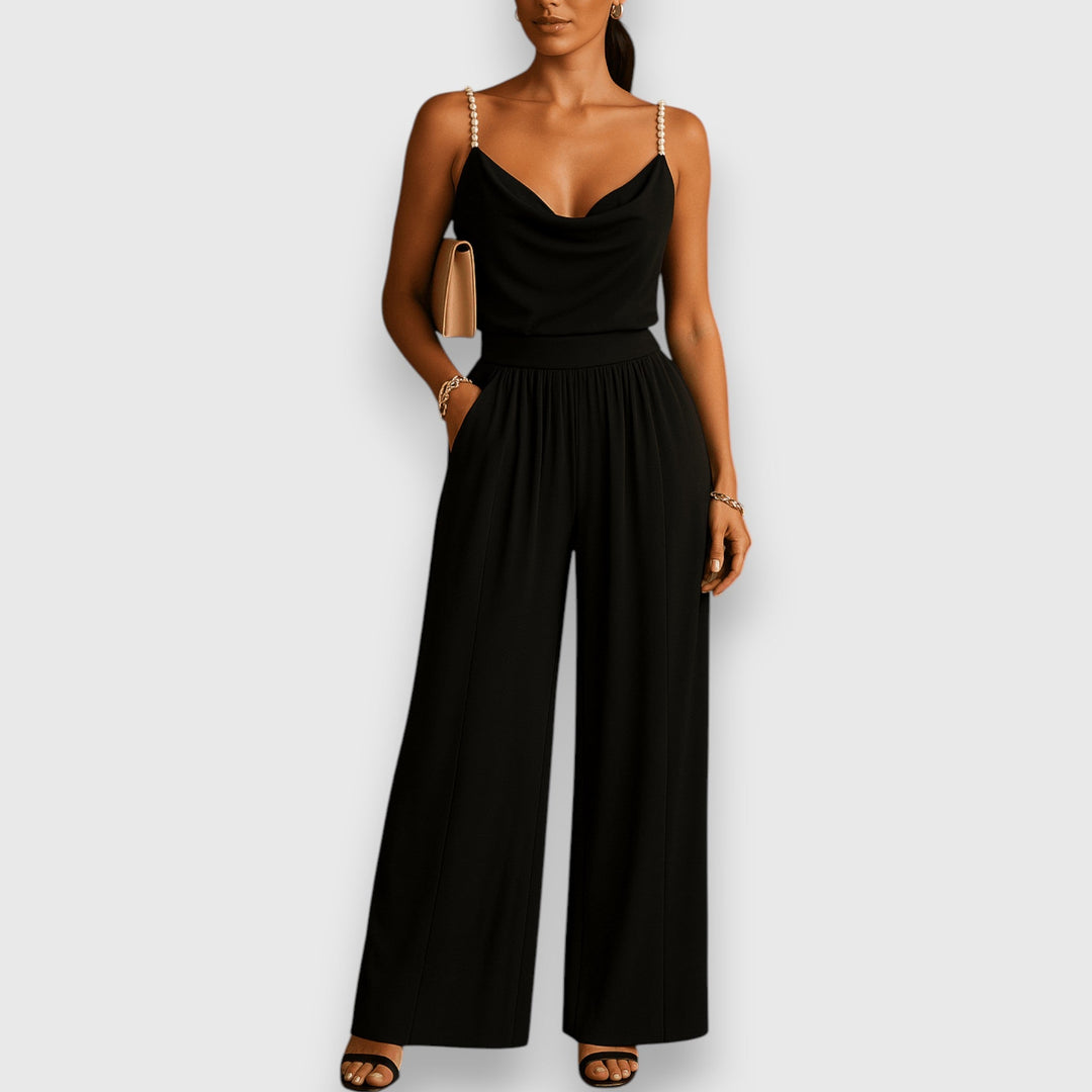 Damen Ärmelloser Jumpsuit Aus Seide