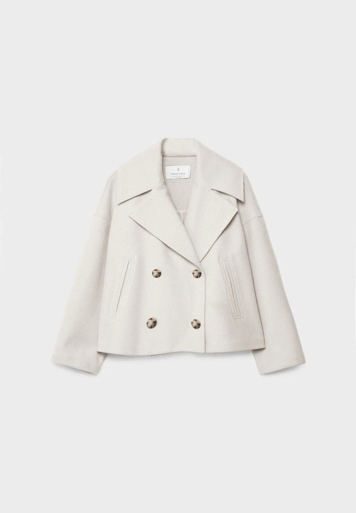 Megan | Elegante kurze Zweireiherjacke aus hochwertiger Wollmischung