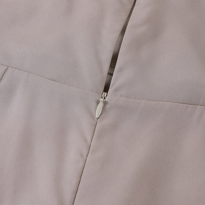 Ärmelloses Maxikleid für Damen mit tiefem V-Ausschnitt und vorderem Schlitz – Elegantes Abendkleid