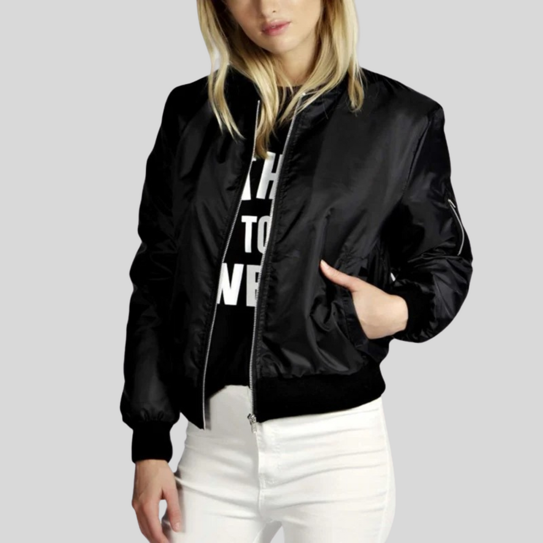 Damen Bomber-Übergangsjacke – Stilvoll und Vielseitig für Jede Gelegenheit 0