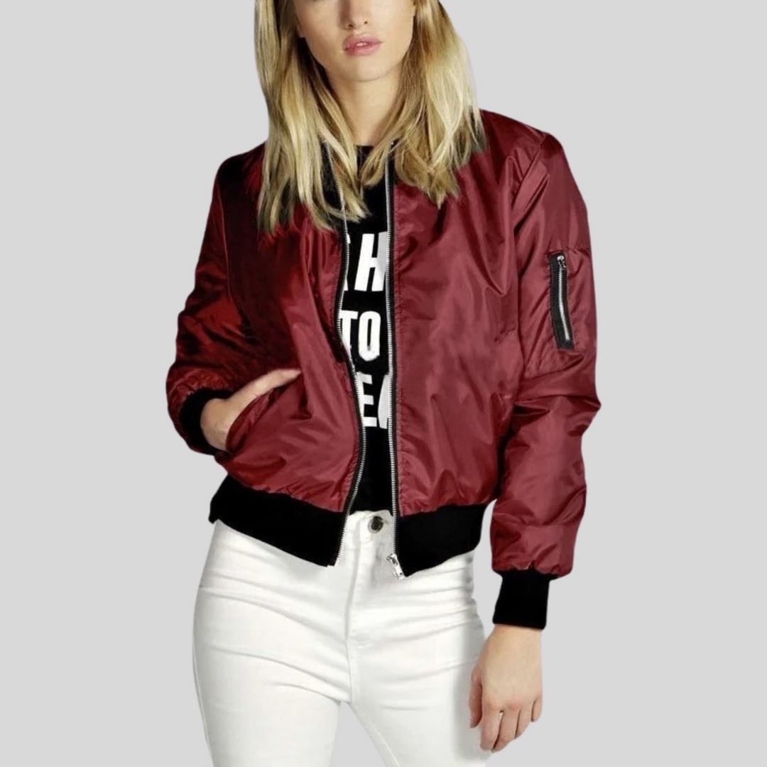 Damen Bomber-Übergangsjacke – Stilvoll und Vielseitig für Jede Gelegenheit 1