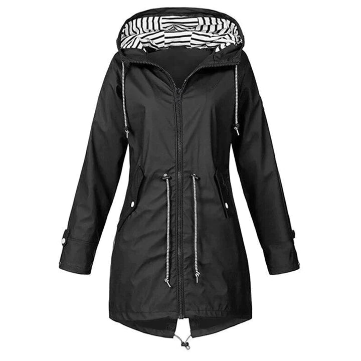 Damen Kapuze Winddichte Regenjacke – Sportlicher Look für jede Witterung 0