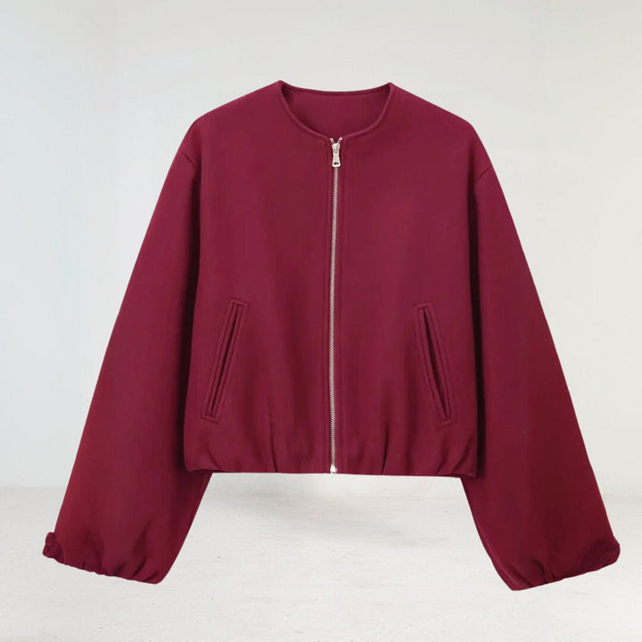 Damen Langarm Übergangsjacke mit Ballonärmeln – Modische gekürzte Passform für jeden Anlass 4