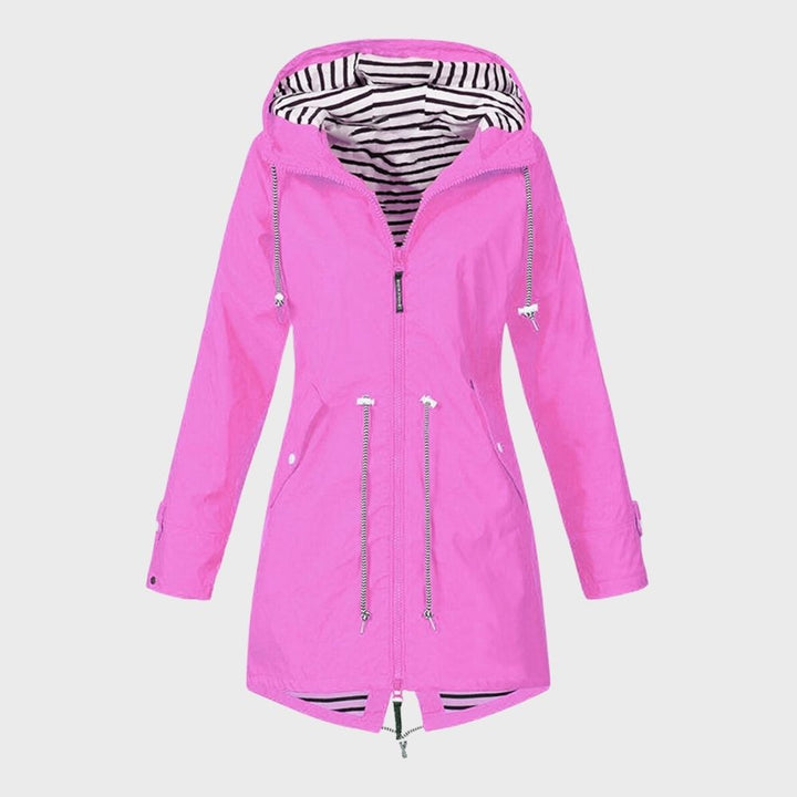 Damen Lange Regenjacke mit Kapuze – Stilvoll und Funktional bei jedem Wetter 6
