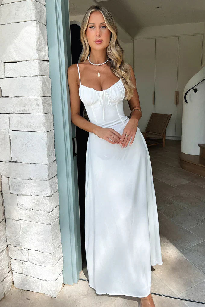 Damen Maxikleid mit Spaghettiträgern: Bequem und Feminin für Hochzeiten 7