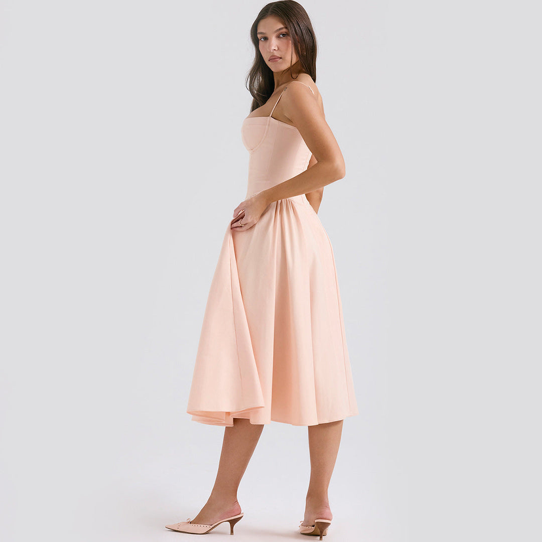 Damen Midikleid mit Herzausschnitt: Elegante Passform für Hochzeiten 3