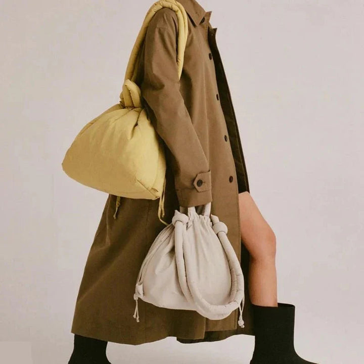 Damen Schultertasche Kunstleder Elegantes Steppmuster Geräumig