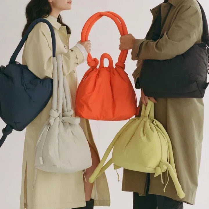 Damen Schultertasche Kunstleder Elegantes Steppmuster Geräumig