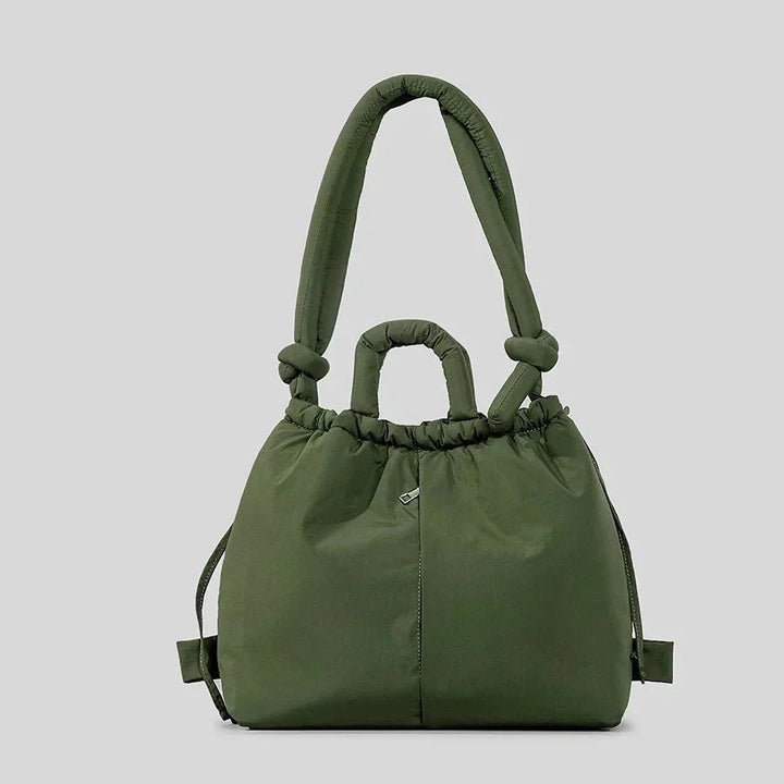 Damen Schultertasche Kunstleder Elegantes Steppmuster Geräumig