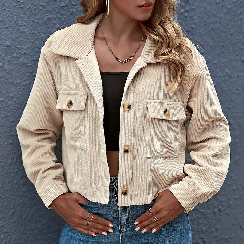 Damen Übergangsjacke mit Reverskragen – Stilvoll und Bequem für den Frühling 0