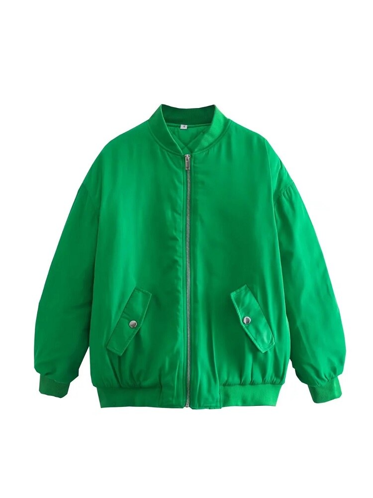Damen Übergroße Bomberjacke – Stilvoll, Warm und Trendy für Herbst und Winter 0
