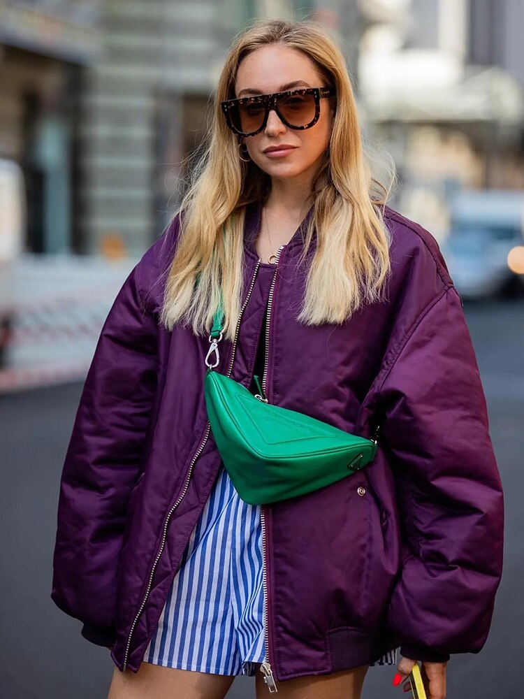 Damen Übergroße Bomberjacke – Stilvoll, Warm und Trendy für Herbst und Winter 4