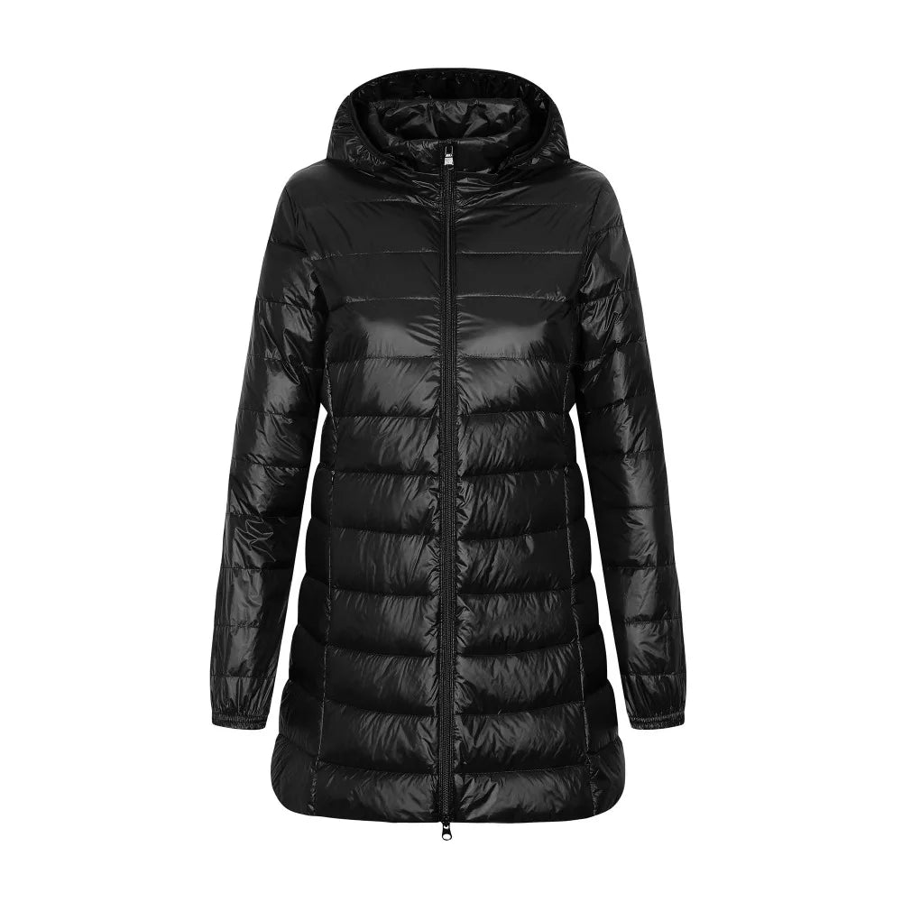 Damen Winter Daunen Jacke mit Kapuze – Stilvoll und Funktional für die kalte Jahreszeit 0