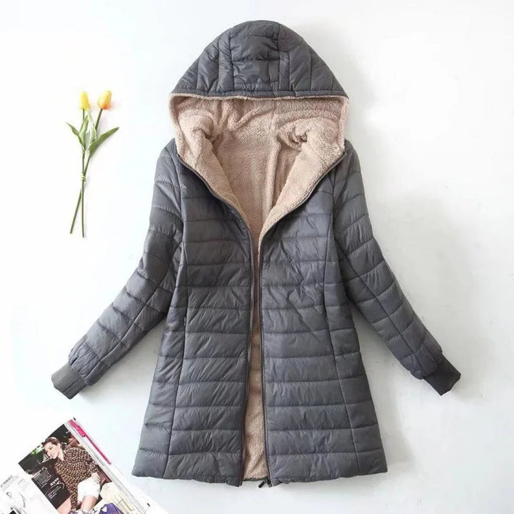 Damen Winter Fleece Jacke mit Kapuze – Stilvoll und Warm für Kalte Tage 2
