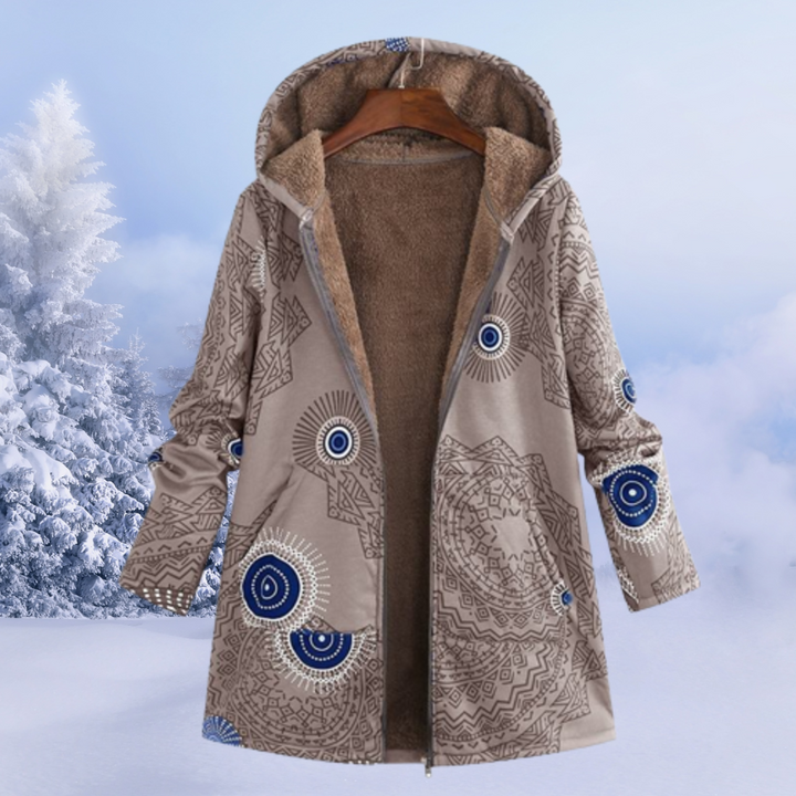 Damen Winterjacke mit Blumenmuster – Stilvoll und Warm für die kalte Jahreszeit 4